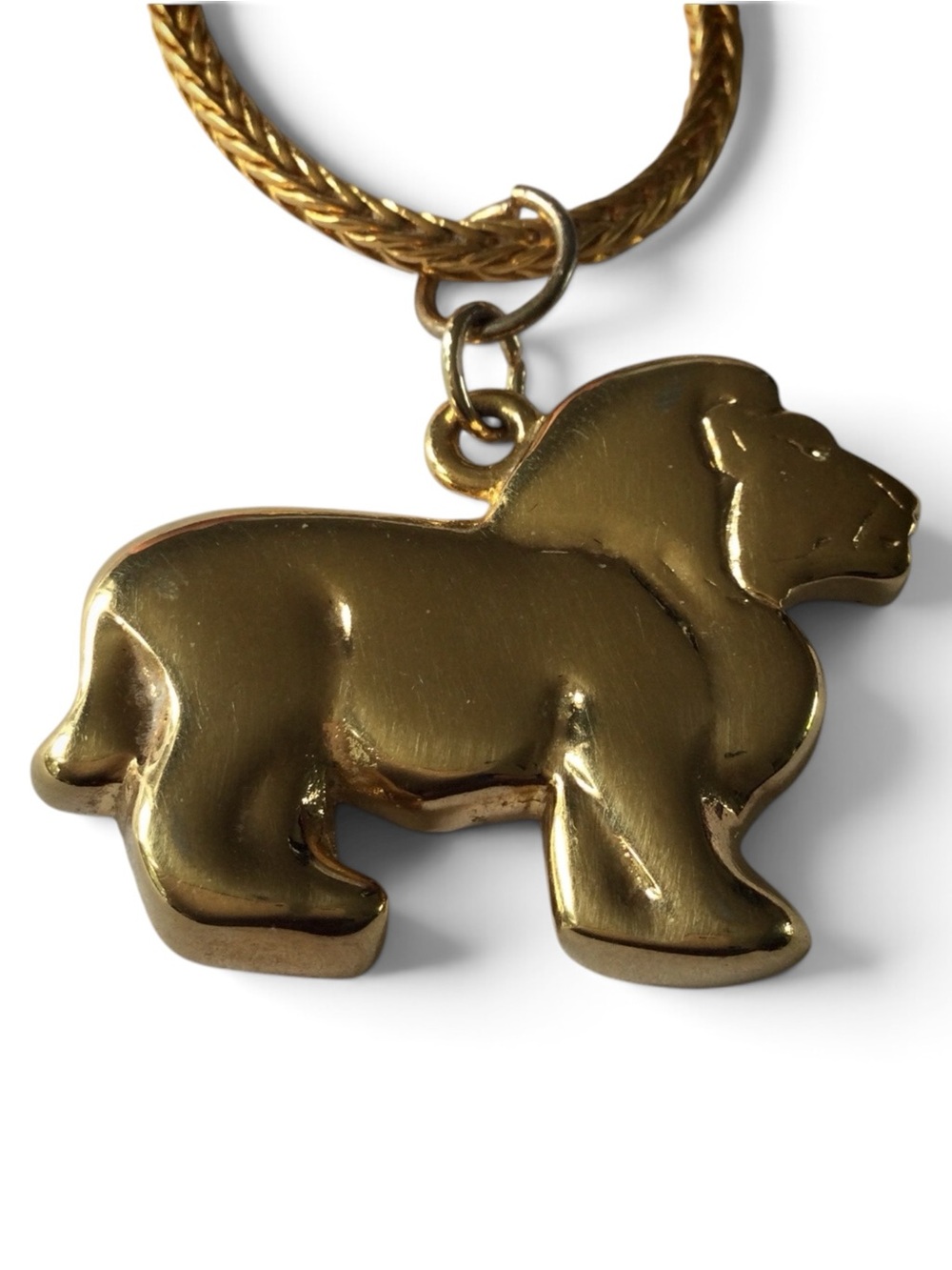 Vintage Stamped Napier Gold-Tone Lion Pendant Necklace - Picture 13 of 16